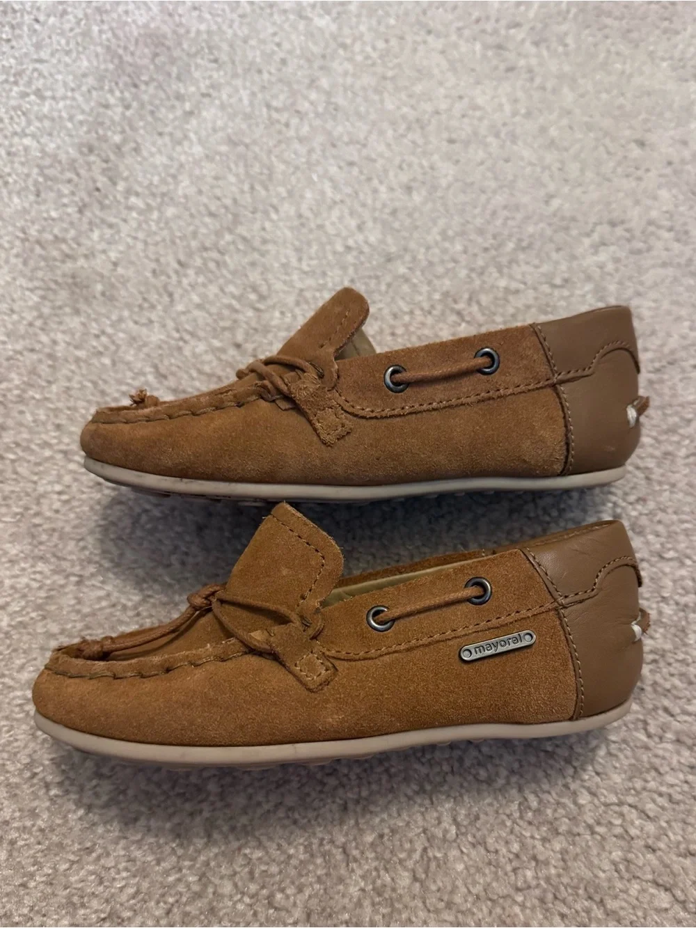 Mayoral Tan Suede Moccasin Loafers for Men
